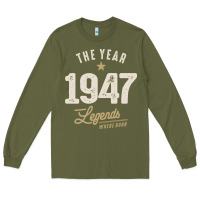Army Green The Year 1947 - 75th Birthday Vintage Classic Long Sleeve Tee - linhVisuals