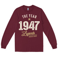 Burgundy The Year 1947 - 75th Birthday Vintage Classic Long Sleeve Tee - linhVisuals