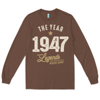 Chestnut The Year 1947 - 75th Birthday Vintage Classic Long Sleeve Tee - linhVisuals