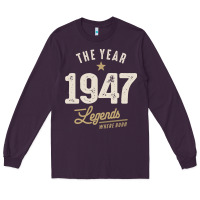 Plum The Year 1947 - 75th Birthday Vintage Classic Long Sleeve Tee - linhVisuals