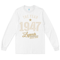White The Year 1947 - 75th Birthday Vintage Classic Long Sleeve Tee - linhVisuals