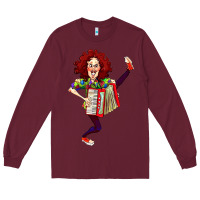 Burgundy weird al yankovic stand up comedy Long Sleeve Tee - linhVisuals