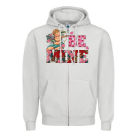 Dove Grey be mine cupid Zipper Hoodie - RanaPortraitStore