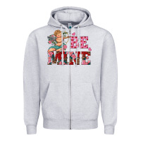 Heather Grey be mine cupid Zipper Hoodie - RanaPortraitStore
