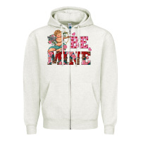 Oatmeal Heather be mine cupid Zipper Hoodie - RanaPortraitStore