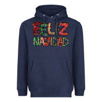 Navy feliz navidad Spanish christmas Heavyweight Hoodie - Jasminsmagicworld