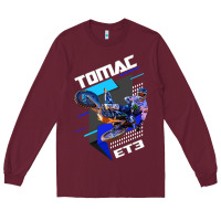 Burgundy eli et3 tomac pullover hoodie Long Sleeve Tee - linhVisuals