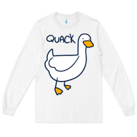 White quack duck Long Sleeve Tee - linhVisuals