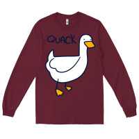 Burgundy quack duck Long Sleeve Tee - linhVisuals