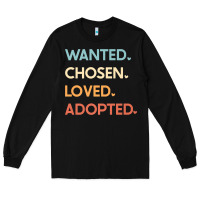 Black adoption day announcement   wanted chosen loved adopted premium t shir Long Sleeve Tee - linhVisuals
