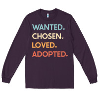 Plum adoption day announcement   wanted chosen loved adopted premium t shir Long Sleeve Tee - linhVisuals