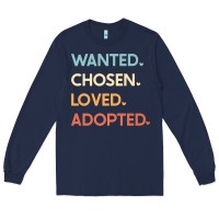 Navy adoption day announcement   wanted chosen loved adopted premium t shir Long Sleeve Tee - linhVisuals