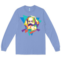 Colony Blue karl marx get vintage Long Sleeve Tee - linhVisuals