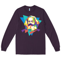 Plum karl marx get vintage Long Sleeve Tee - linhVisuals