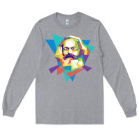 Heather Grey karl marx get vintage Long Sleeve Tee - linhVisuals