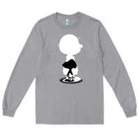 Heather Grey peanuts shadow silhouette Long Sleeve Tee - linhVisuals