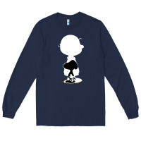 Navy peanuts shadow silhouette Long Sleeve Tee - linhVisuals