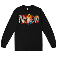 Black amen Long Sleeve Tee - RacoonDesign