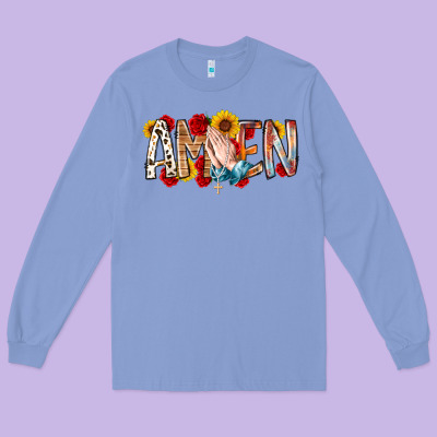 Amen Long Sleeve Tee Designed By Racoondesign