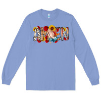 Colony Blue amen Long Sleeve Tee - RacoonDesign
