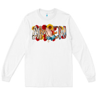 White amen Long Sleeve Tee - RacoonDesign