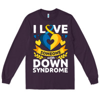 Plum down syndrome awareness month special needs love Long Sleeve Tee - linhVisuals