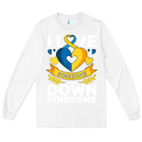 White down syndrome awareness month special needs love Long Sleeve Tee - linhVisuals