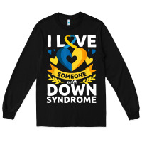 Black down syndrome awareness month special needs love Long Sleeve Tee - linhVisuals