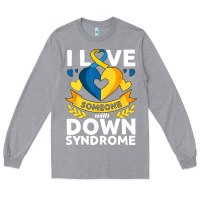 Heather Grey down syndrome awareness month special needs love Long Sleeve Tee - linhVisuals