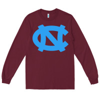 Burgundy north carolina Long Sleeve Tee - linhVisuals