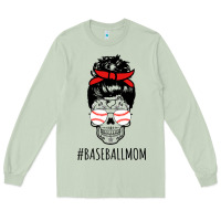 Matcha Baseball Mom Skull Long Sleeve Tee - linhVisuals