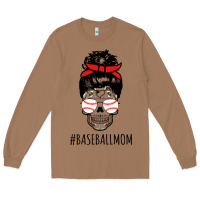 Toasted Coconut Baseball Mom Skull Long Sleeve Tee - linhVisuals