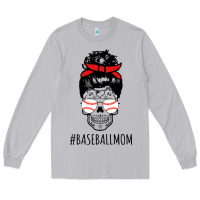 Moon Dust Baseball Mom Skull Long Sleeve Tee - linhVisuals