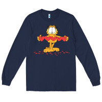 Navy garfiel Long Sleeve Tee - linhVisuals