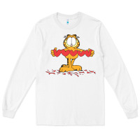 White garfiel Long Sleeve Tee - linhVisuals