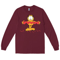 Burgundy garfiel Long Sleeve Tee - linhVisuals