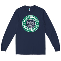 Navy have coffee, watch radar new Long Sleeve Tee - linhVisuals