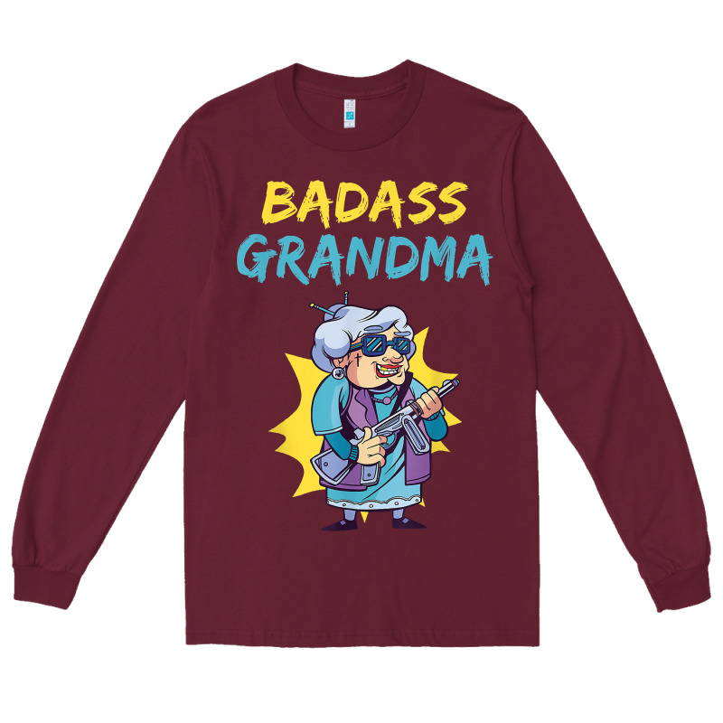 Badass Grandma Family Mother Grandma T Shirt Long Sleeve Tee by linhVisuals | Teevron