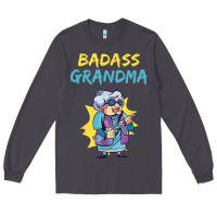Smoke badass grandma family mother grandma t shirt Long Sleeve Tee - linhVisuals