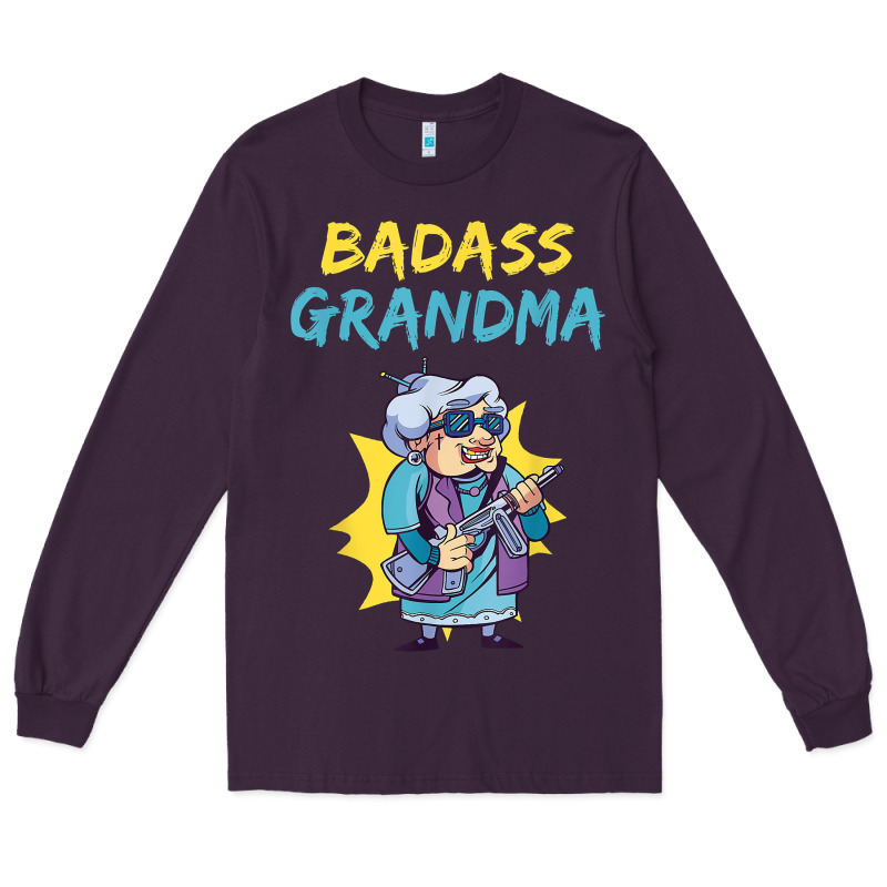 Badass Grandma Family Mother Grandma T Shirt Long Sleeve Tee by linhVisuals | Teevron