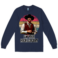 Navy i'm your huckleberry Long Sleeve Tee - linhVisuals