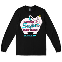 Black pink elephant car wash Long Sleeve Tee - linhVisuals