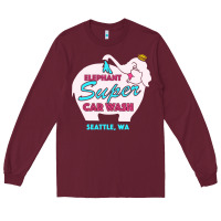 Burgundy pink elephant car wash Long Sleeve Tee - linhVisuals
