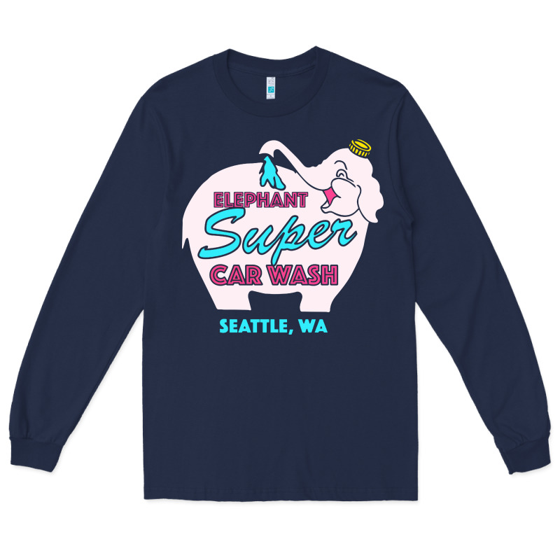 Pink Elephant Car Wash Long Sleeve Tee by linhVisuals | Teevron