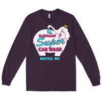 Plum pink elephant car wash Long Sleeve Tee - linhVisuals