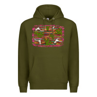 Army Green cinco de mayo bullskull and cactus Premium Hoodie - Artiststas