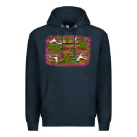 Navy cinco de mayo bullskull and cactus Premium Hoodie - Artiststas