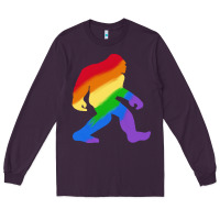 Plum bigfoot t  shirt rainbow bigfoot t  shirt Long Sleeve Tee - linhVisuals