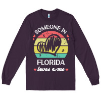 Plum someone in florida loves me t  shirt someone in florida loves me funny Long Sleeve Tee - linhVisuals