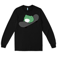 Black skateboarding frog Long Sleeve Tee - linhVisuals